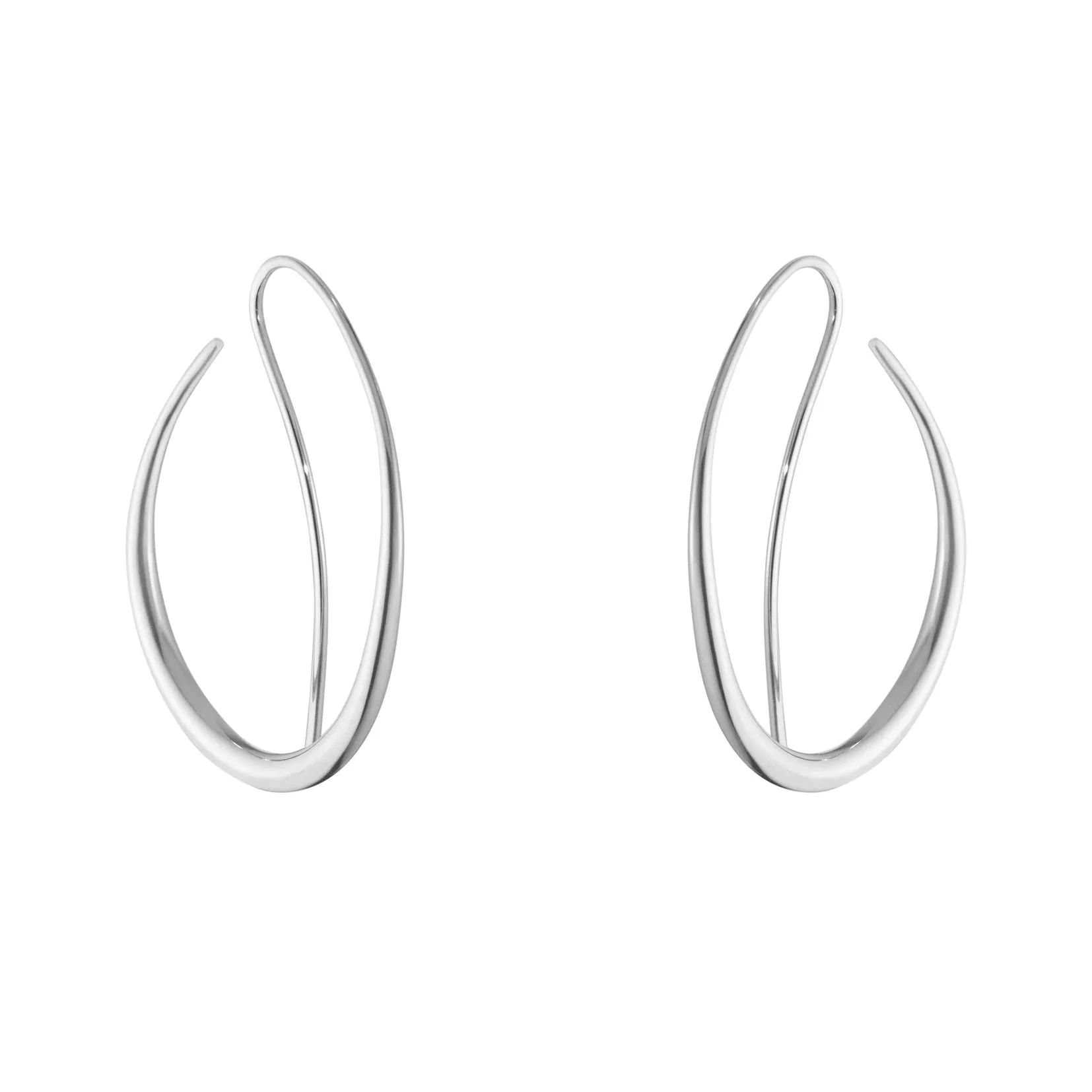 Offspring Double Silver Hoops