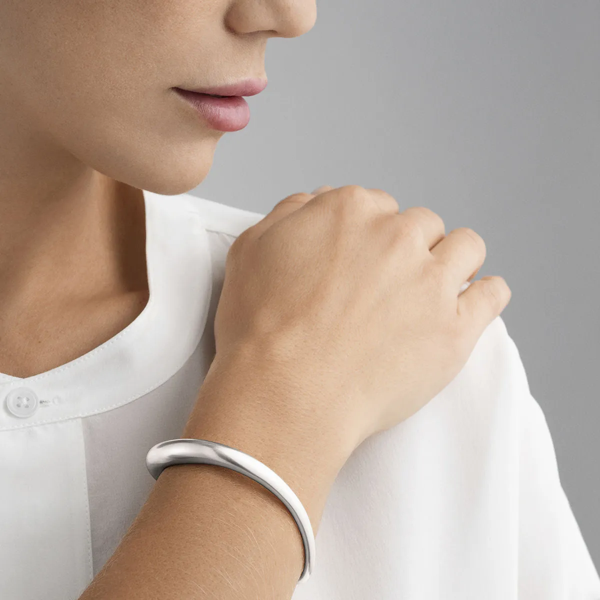 Offspring Open Silver Bangle