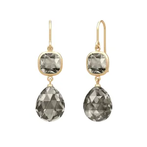 Olivia Smokey Gold Plated Earrings