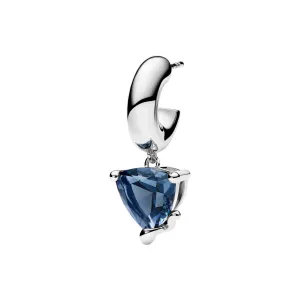 Omotesando Ramune Silver Hoop w. Nanogem Stone