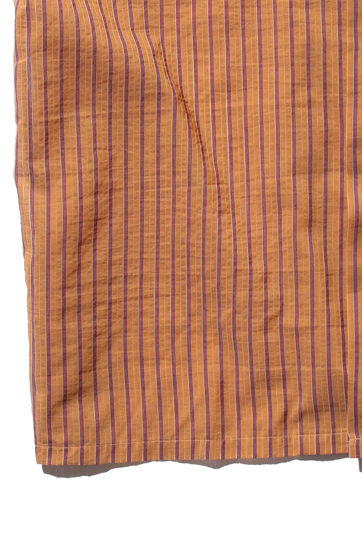 Open Collar Bumpy Stripe Orange