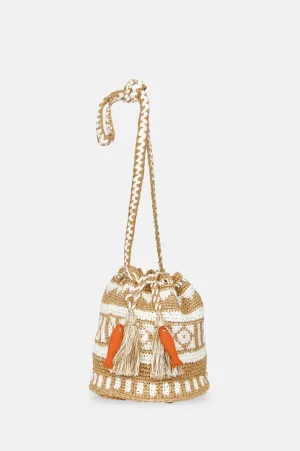 Pari Raffia Pouch Nat/Ecru