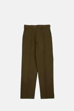 Peached Flat Front Chino Olive