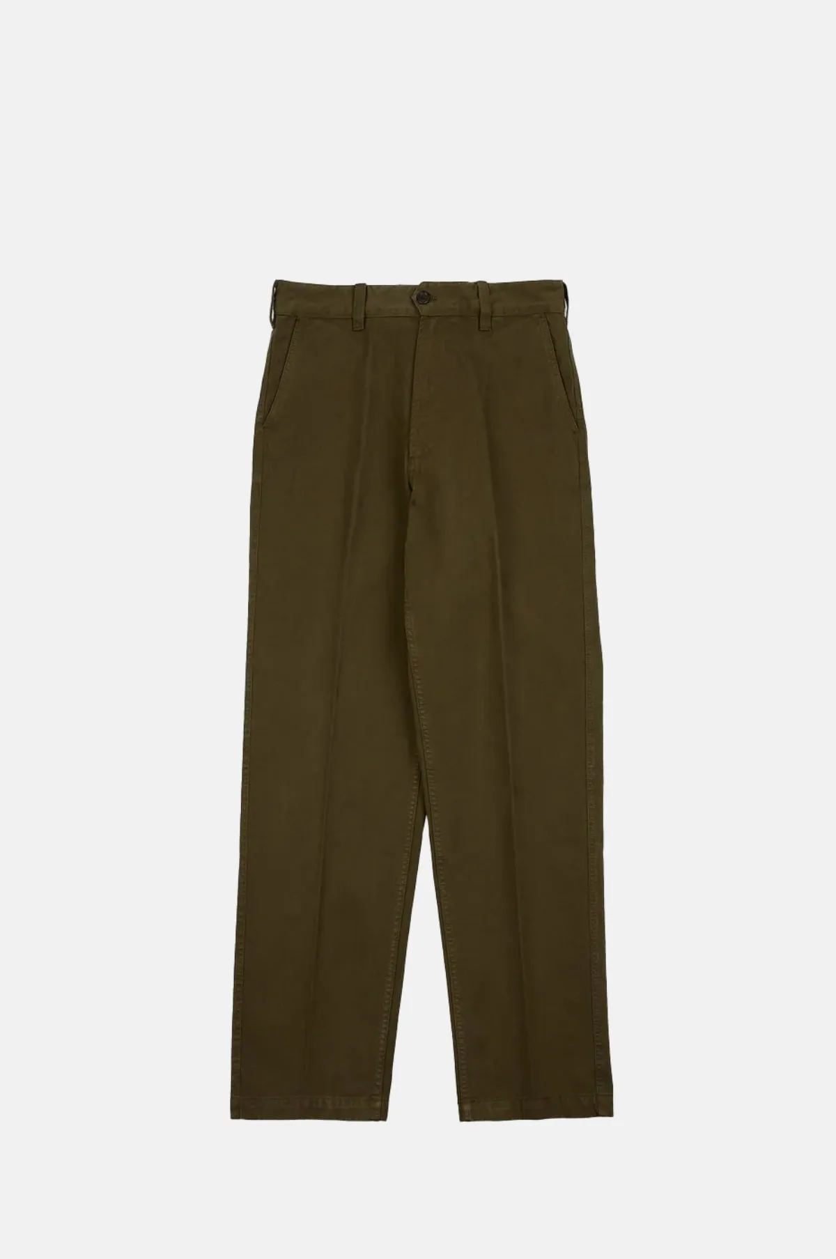 Peached Flat Front Chino Olive