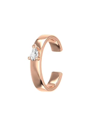 Pear Ear Cuff 18K Rosegold Ear Cuffs w. Lab-Grown Diamond