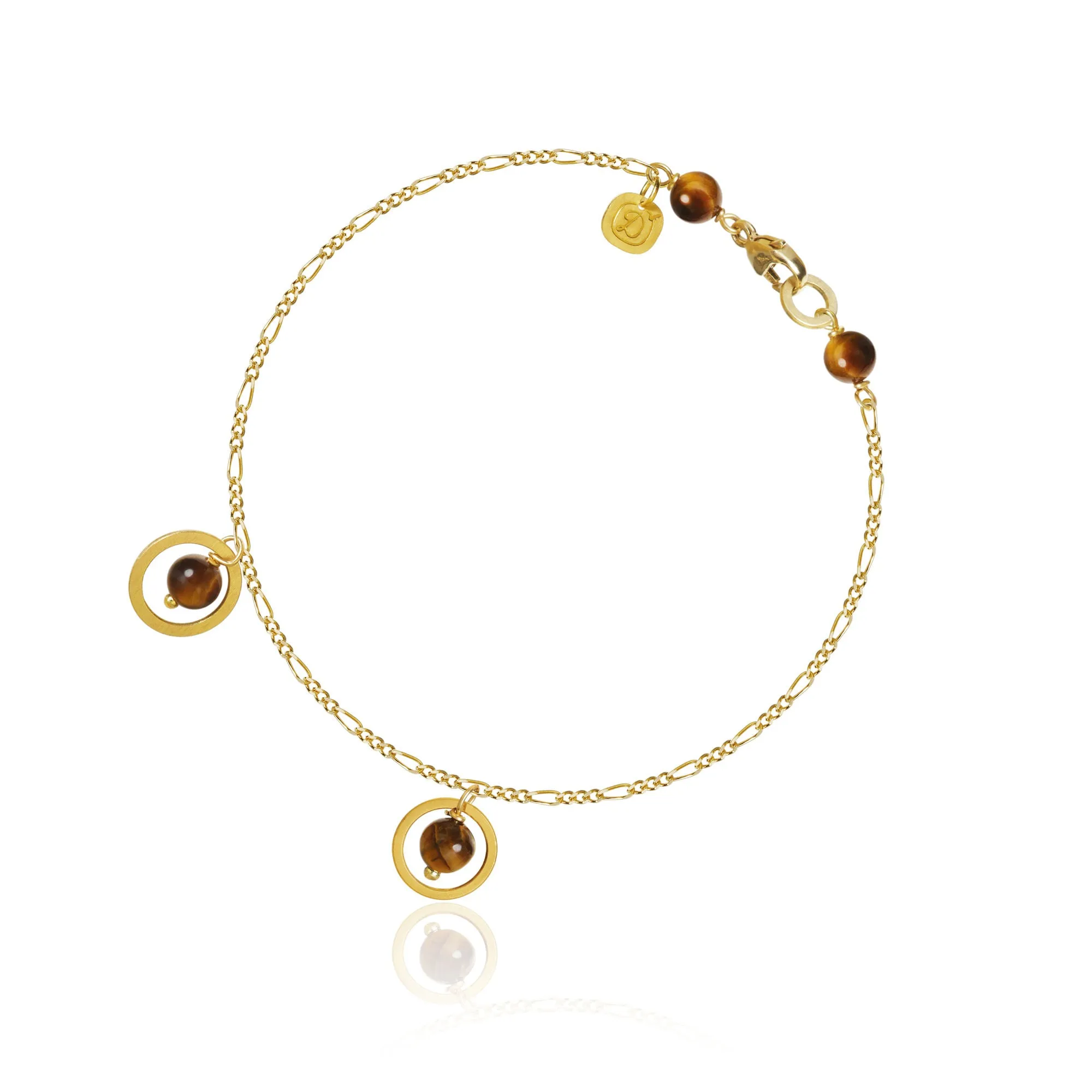 Piccolo 18K Gold Bracelet w. Tiger's Eye