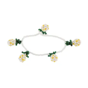 Pineapple Bracelet Yellow and White Beads