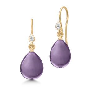 Prima Ballerina Amethyst Gold Plated Earrings