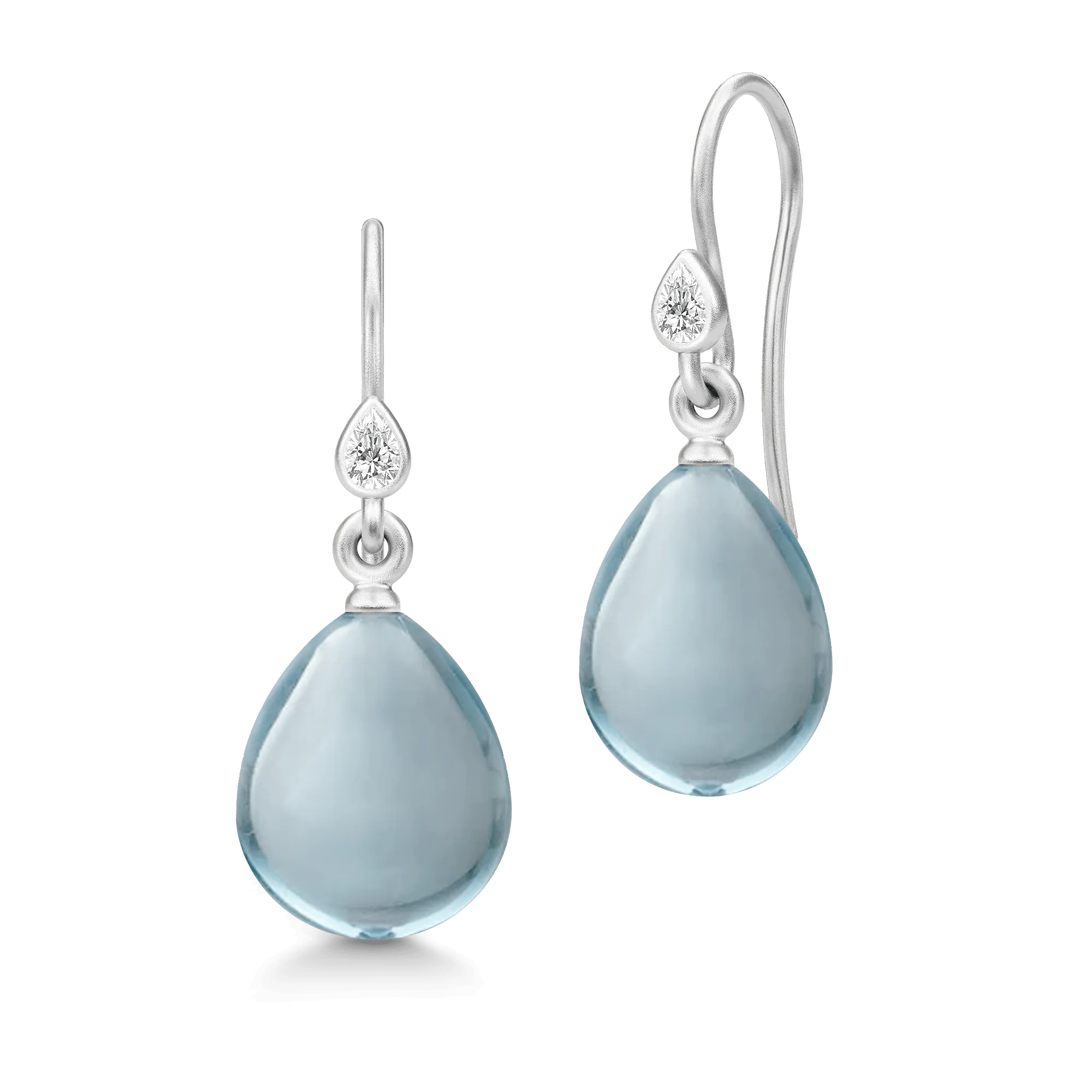 Prima Ballerina Ocean Blue Silver Earrings