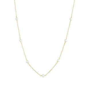 Purity 18K Gold Plated Necklace w. Pearls