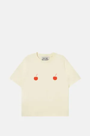 "Cherries" Tee Off-White