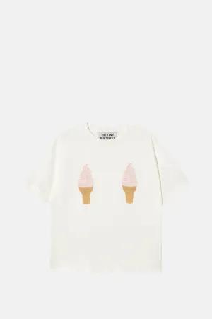 "Ice Creams" Tee Off-White