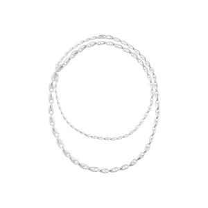 Reflect Long Silver Necklace