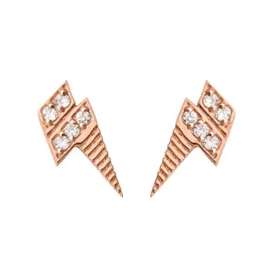 Roaring Thunder 18K Rose Gold Stud w. Diamond