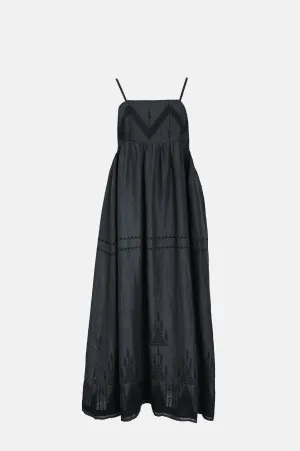 Roots Maxi Dress Charcol/Black