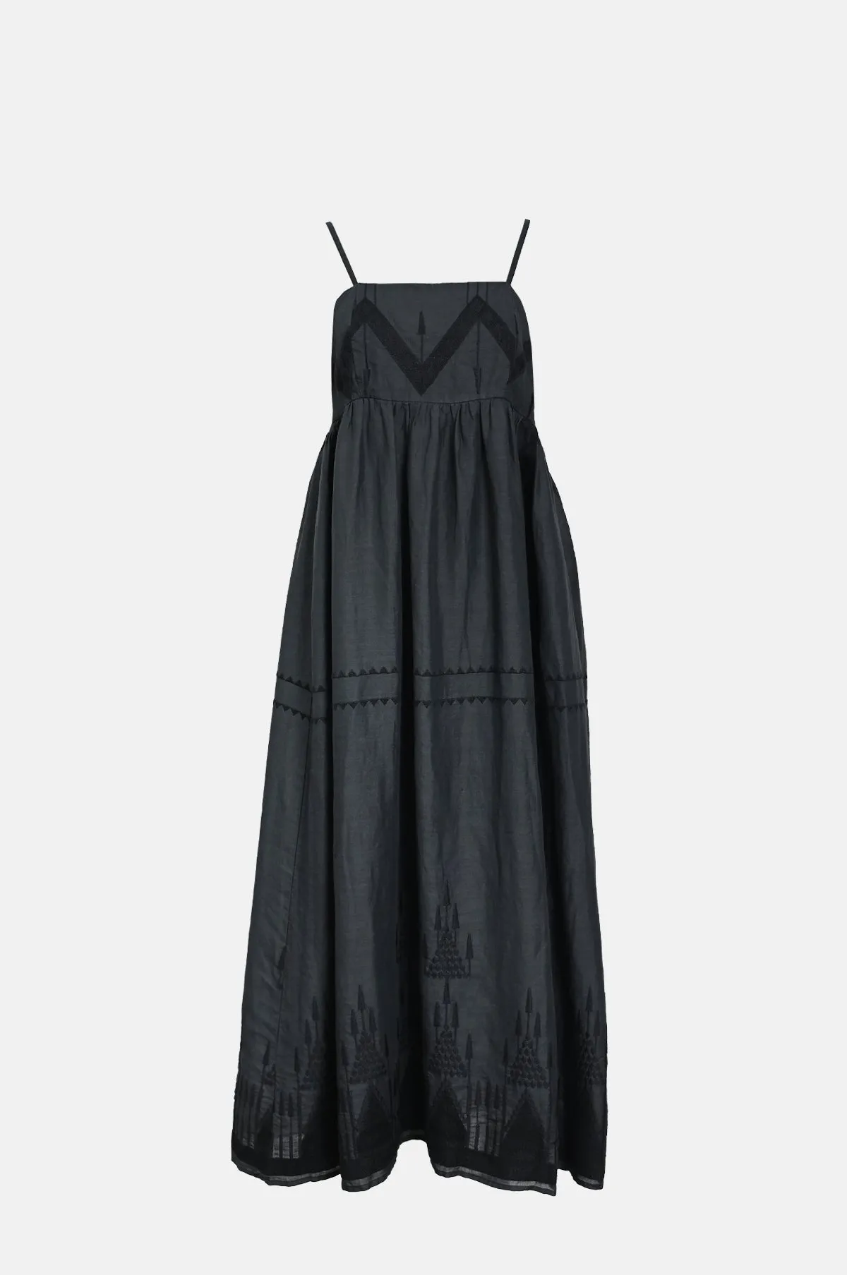 Roots Maxi Dress Charcol/Black