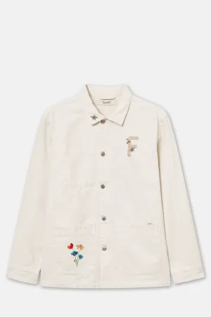 Rowan Embroidery Canvas Overshirt Cloud