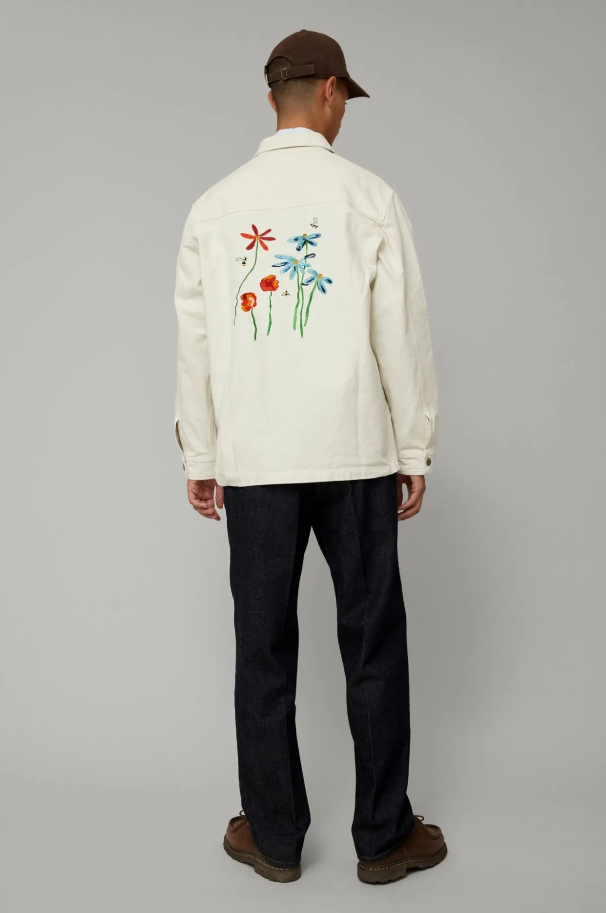 Rowan Embroidery Canvas Overshirt Cloud