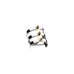 Ruby District Ring Silver, Gold