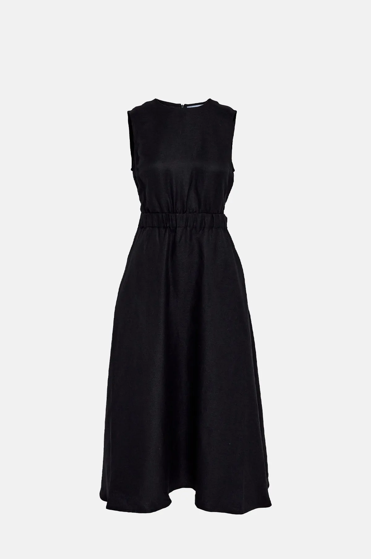 Sabbi Midi Linen Dress Black