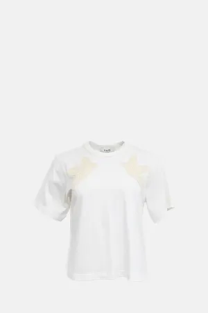 Sally Crochet T-Shirt w/Crochet White
