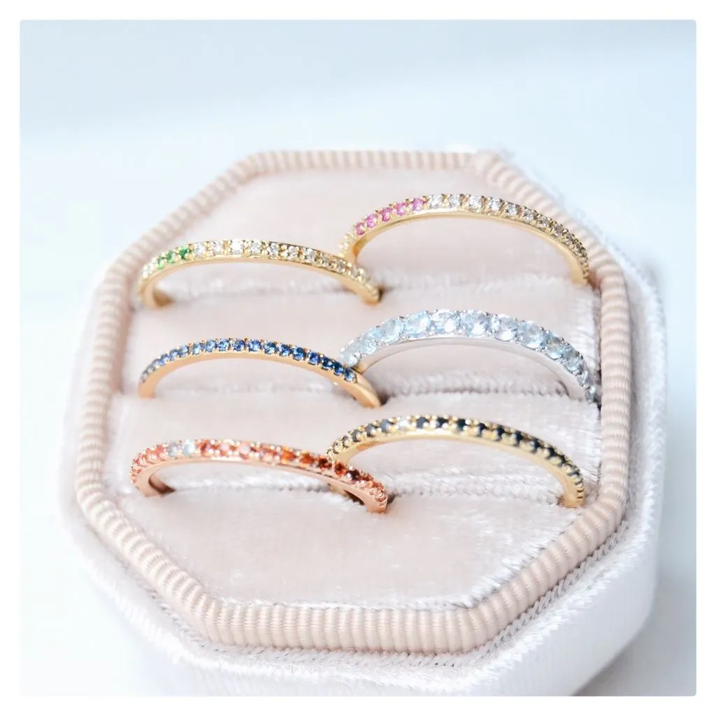 Sarah Lil Aqua 14K Whitegold Ring w. Aquamarines