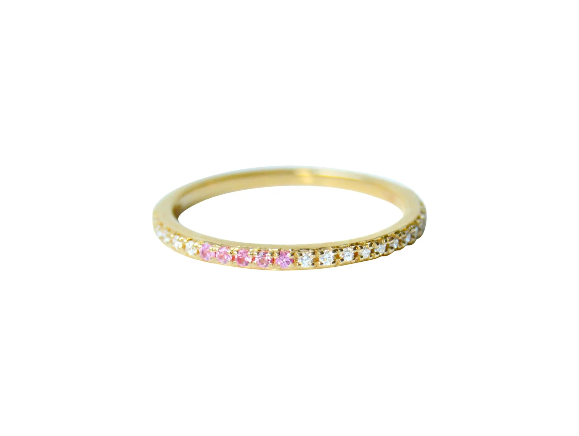 Sarah Lil Pink 14K Gold Ring w. Diamonds & Sapphires