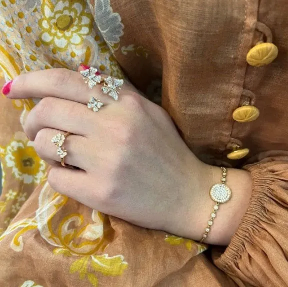 Siblings Fairytale 18K Gold, Rosegold or Whitegold Ring w. Diamonds