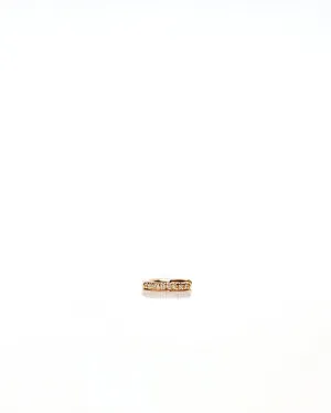 Signature 7mm 18K Gold, Whitegold or Rosegold Huggie w. Diamonds