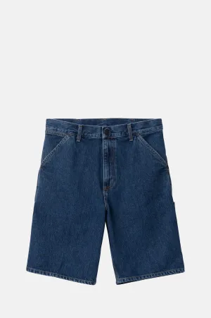 Single Knee Short Denim Blue
