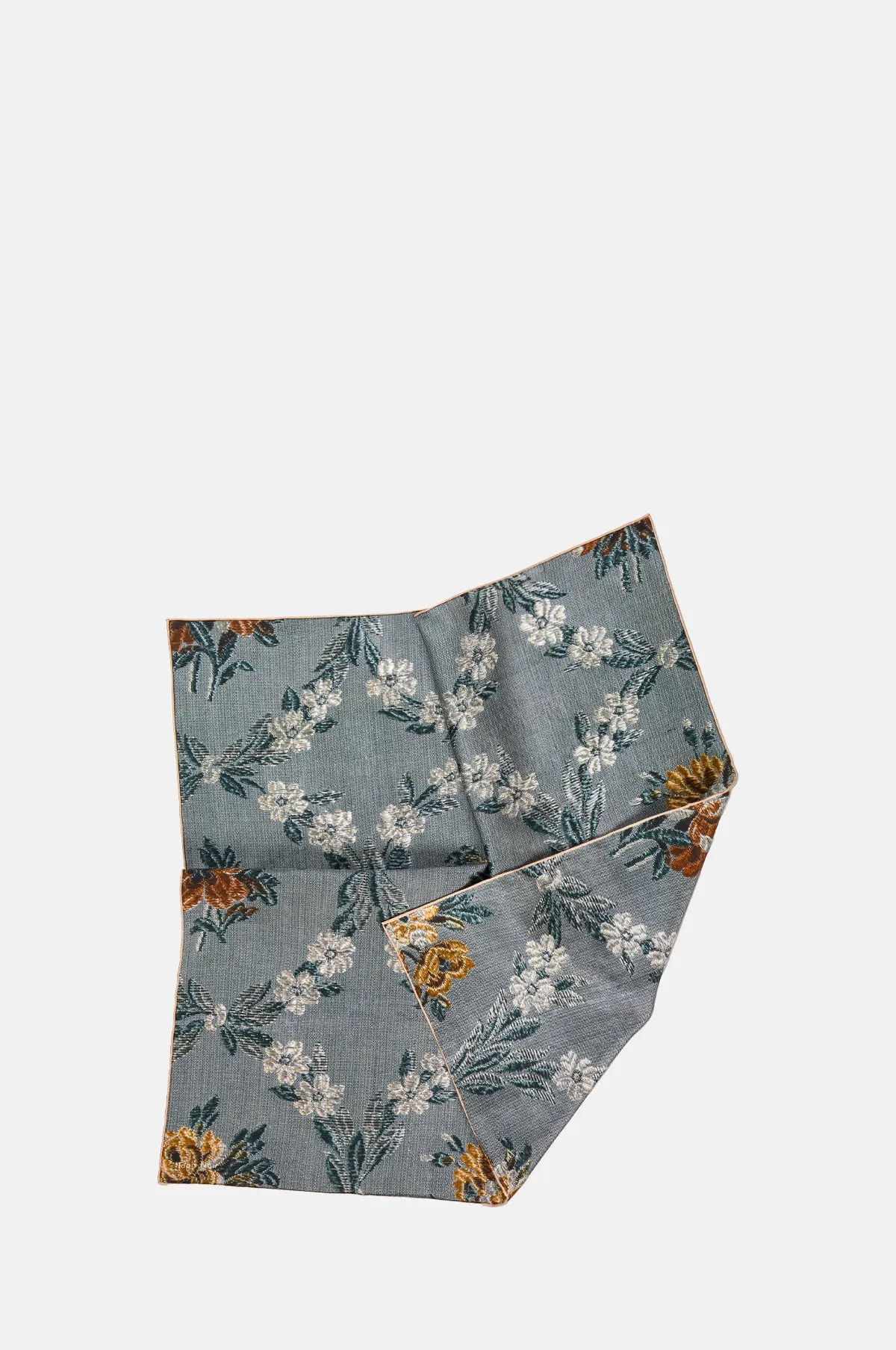 Small Classical Blue Flower Scarf