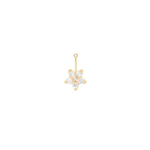 Small Shooting Stars 18K Gold Earring-pendant w. Diamonds