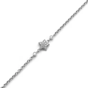 Small Star 18K Gold, Rosegold or Whitegold Bracelet w. Diamonds