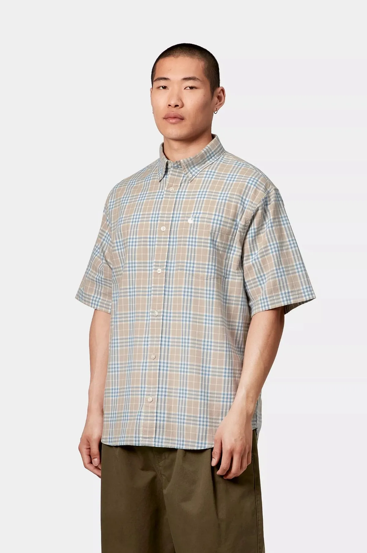S/S Niven Check Shirt Wall/Wax