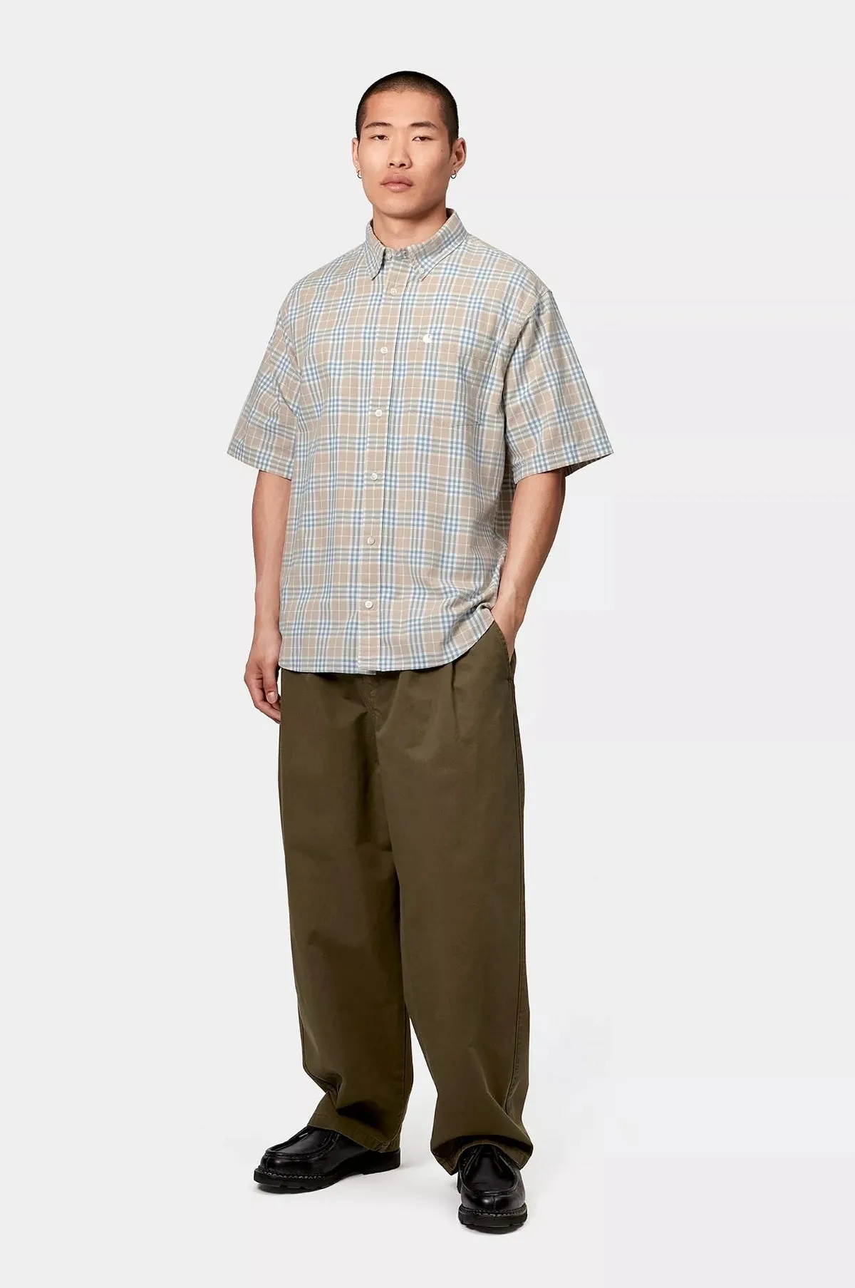 S/S Niven Check Shirt Wall/Wax