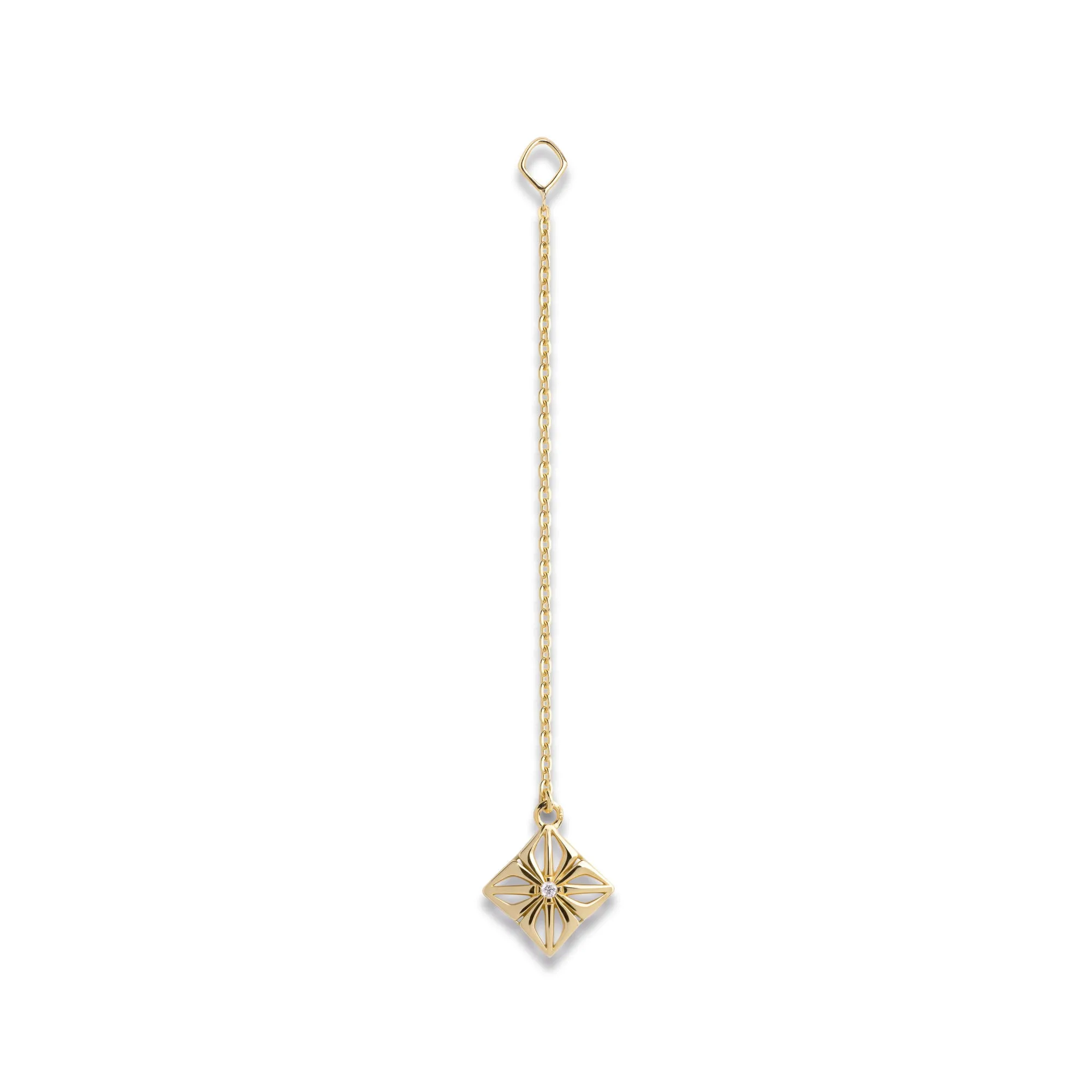 Star of Shamballa 18K Gold Pendant w. Diamond