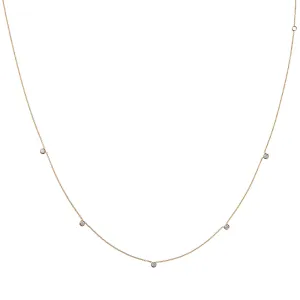 Stellar Five Star 18K Gold Necklace w. Diamonds