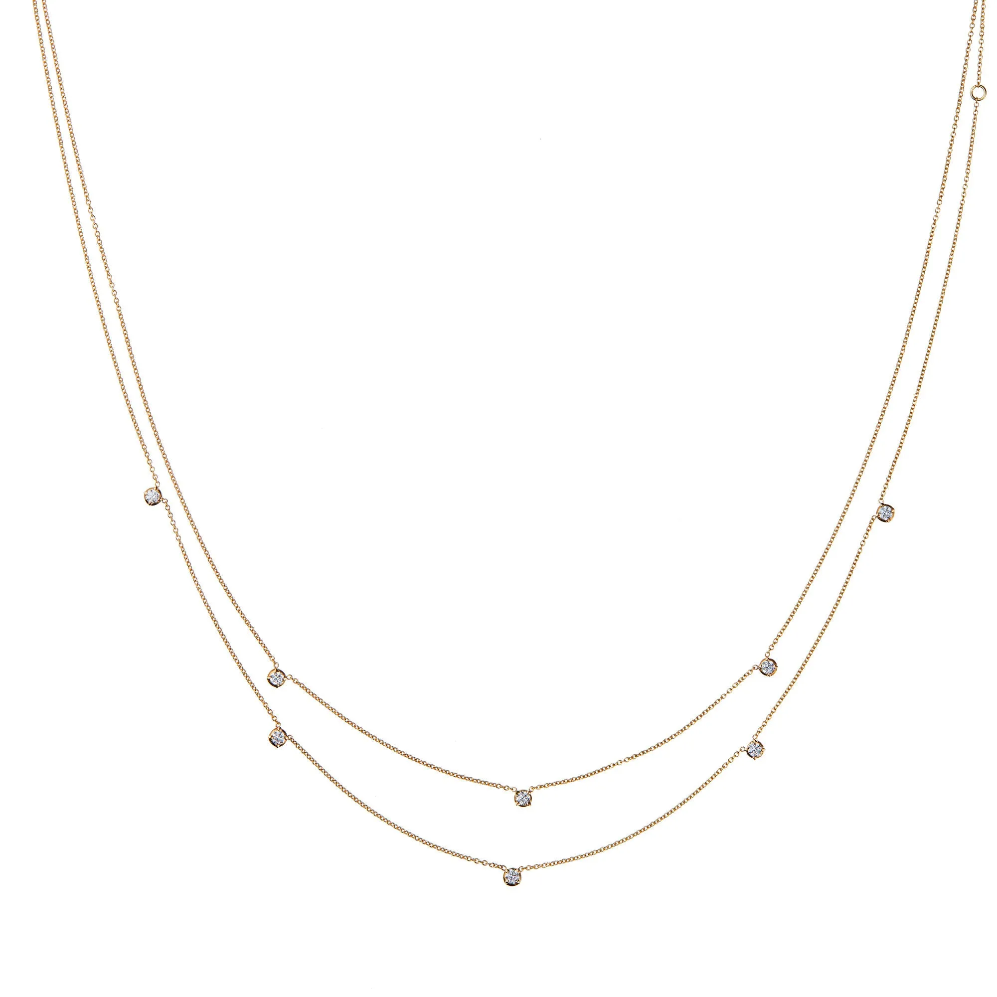 Stellar Five Star 18K Gold Necklace w. Diamonds