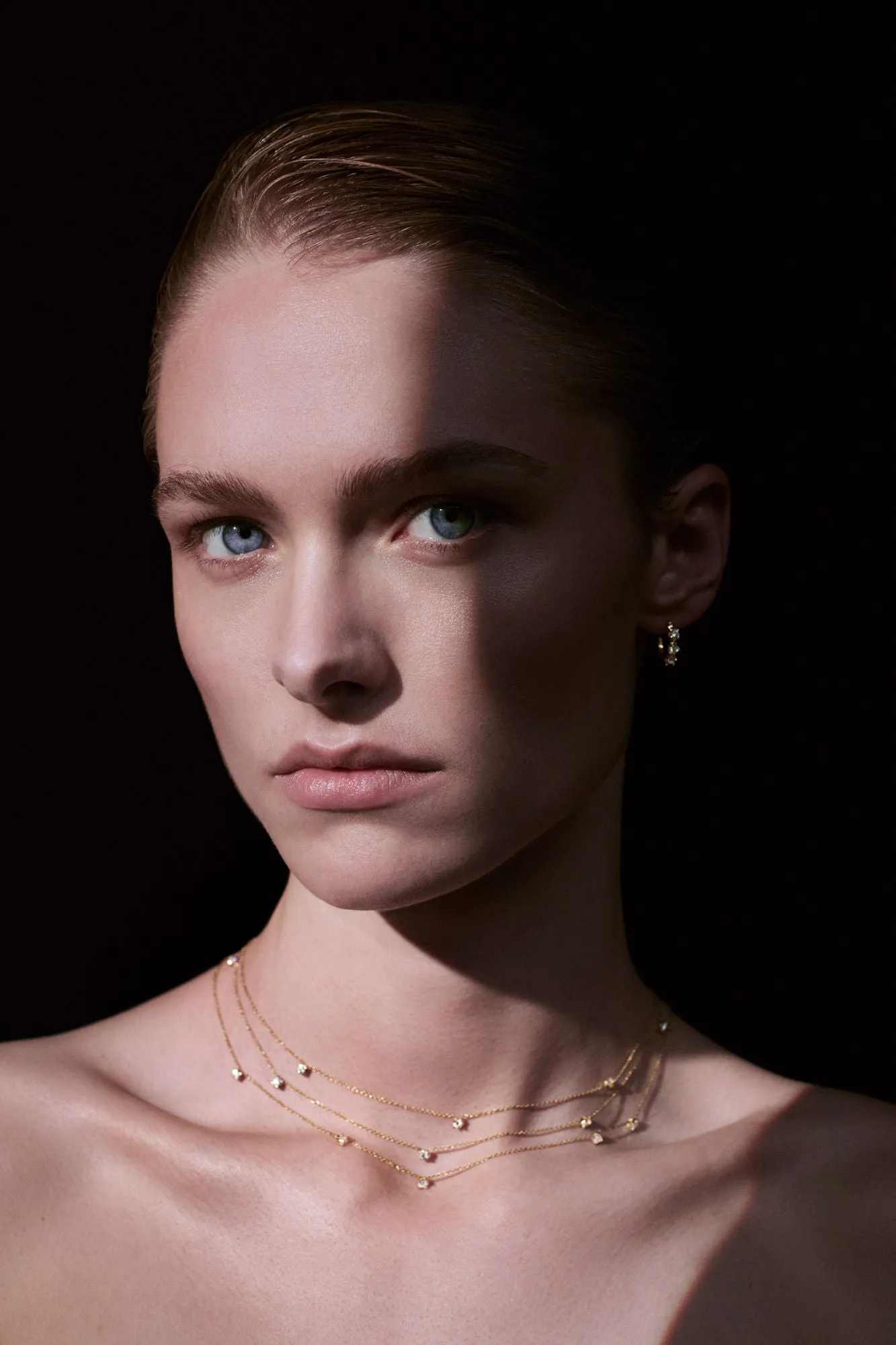 Stellar Five Star 18K Gold Necklace w. Diamonds