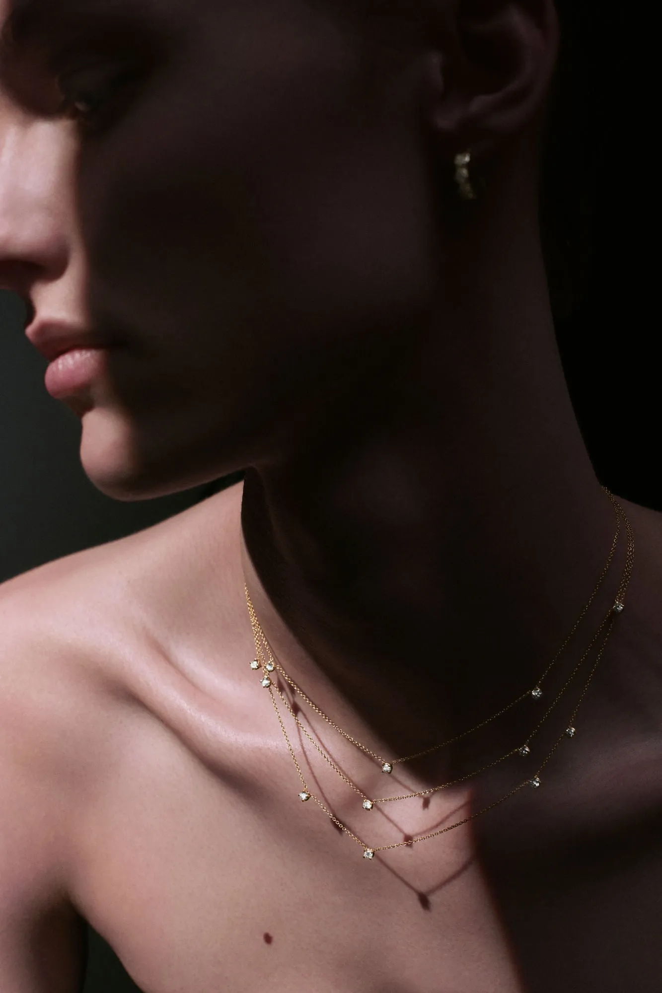 Stellar Five Star 18K Gold Necklace w. Diamonds