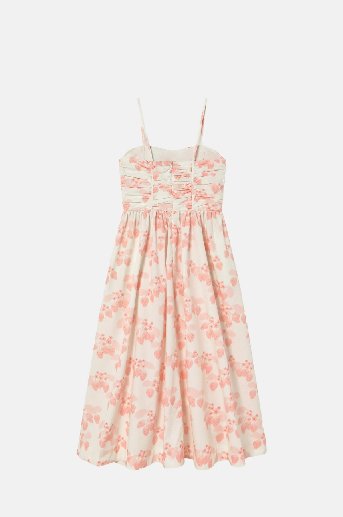 Strawberries Midi Dress Off-White