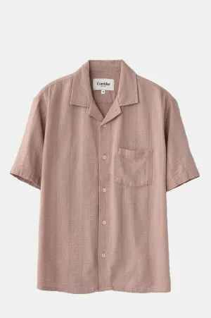 Striped Seersucker SS Shirt Pink