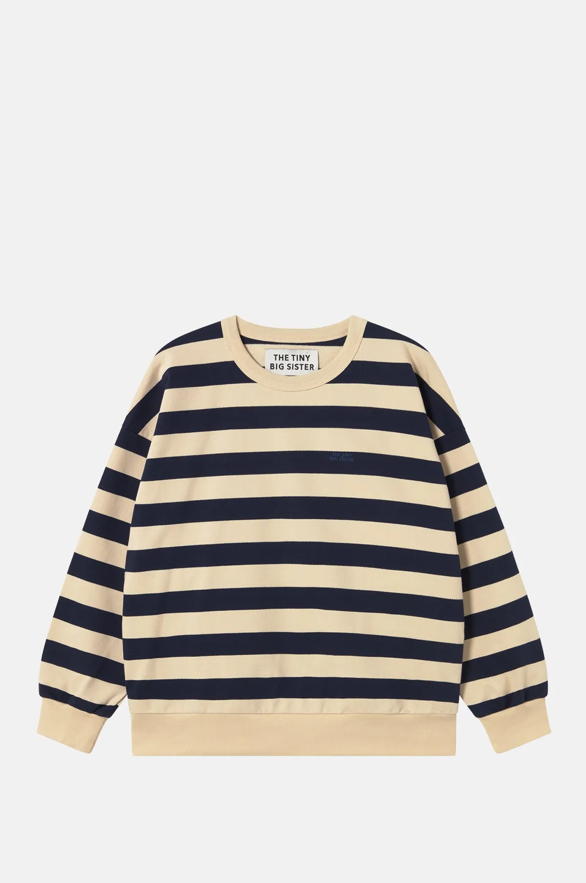 Striped Sweatshirt Light Cream/Navy