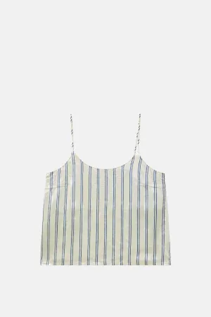 Stripes Straps Top Off-White
