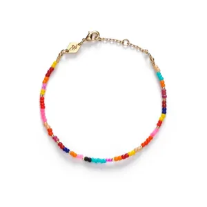 Sunny Eldorado Gold Plated Bracelet w. Mixed coloured Beads
