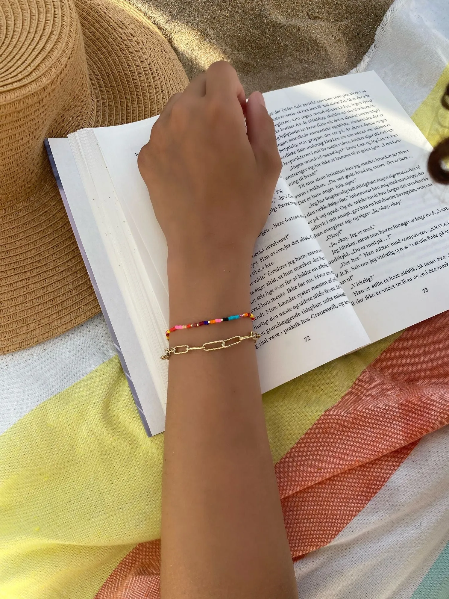 Sunny Eldorado Gold Plated Bracelet w. Mixed coloured Beads
