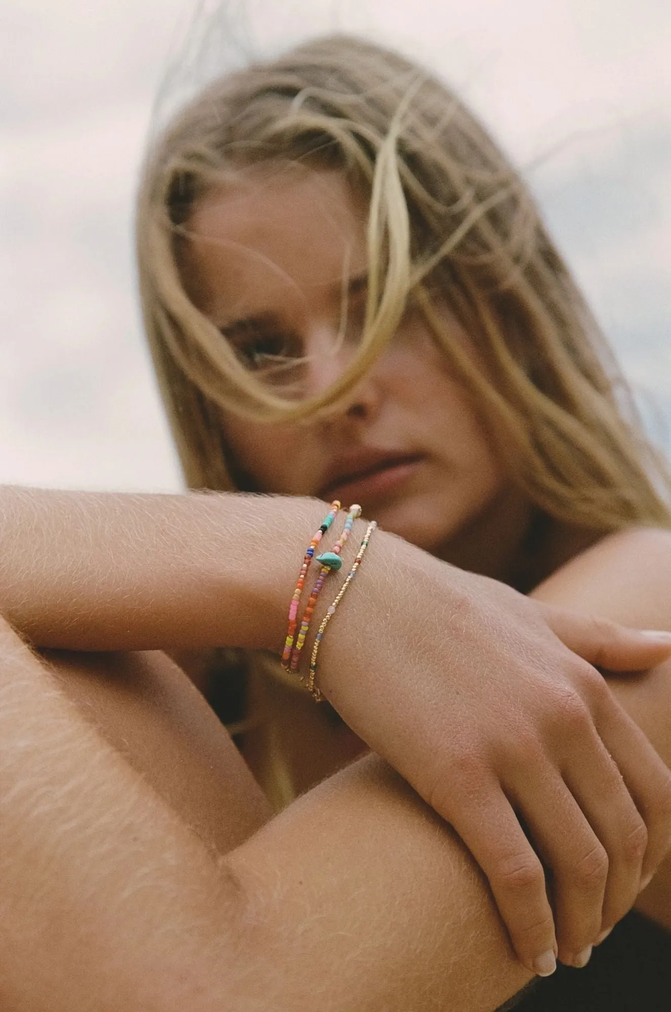 Sunny Eldorado Gold Plated Bracelet w. Mixed coloured Beads