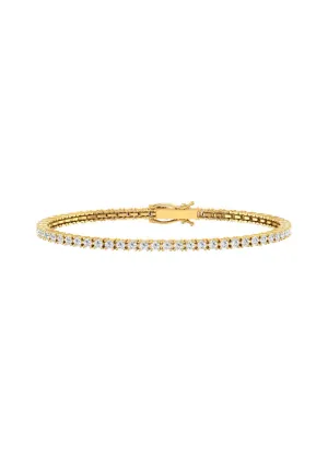 Tennis 18K Gold Bracelet w. 0.05ct Lab-Grown Diamonds