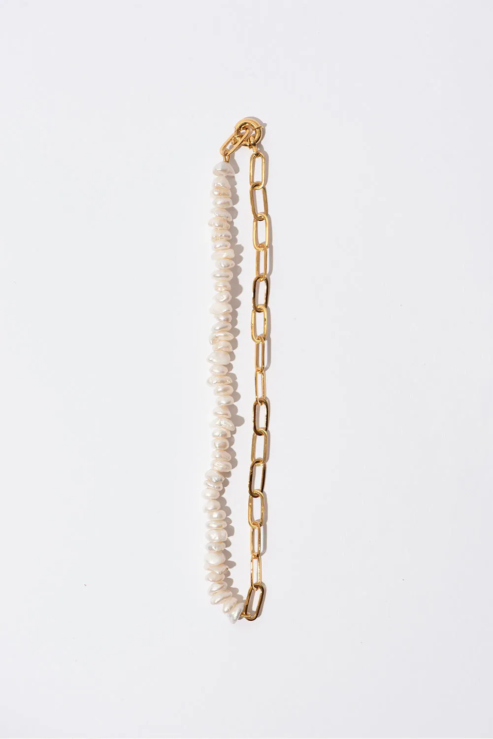 The Statement Gold Plated Necklace w. Pearls
