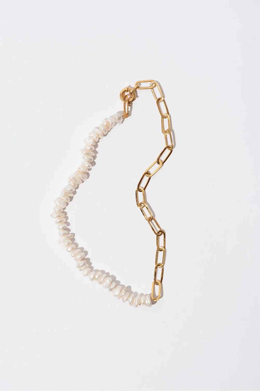 The Statement Gold Plated Necklace w. Pearls